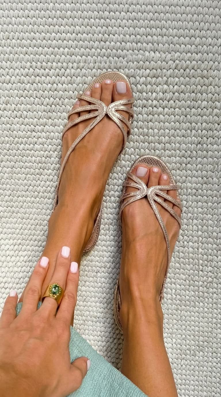 Ginebra | Sandalias Doradas Elegancia Estival