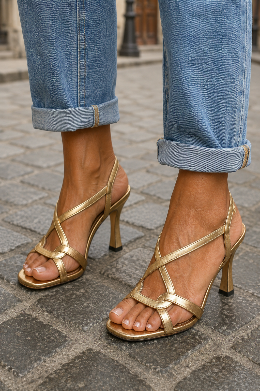 Elisabeth | Sandalias Doradas Encanto Verano