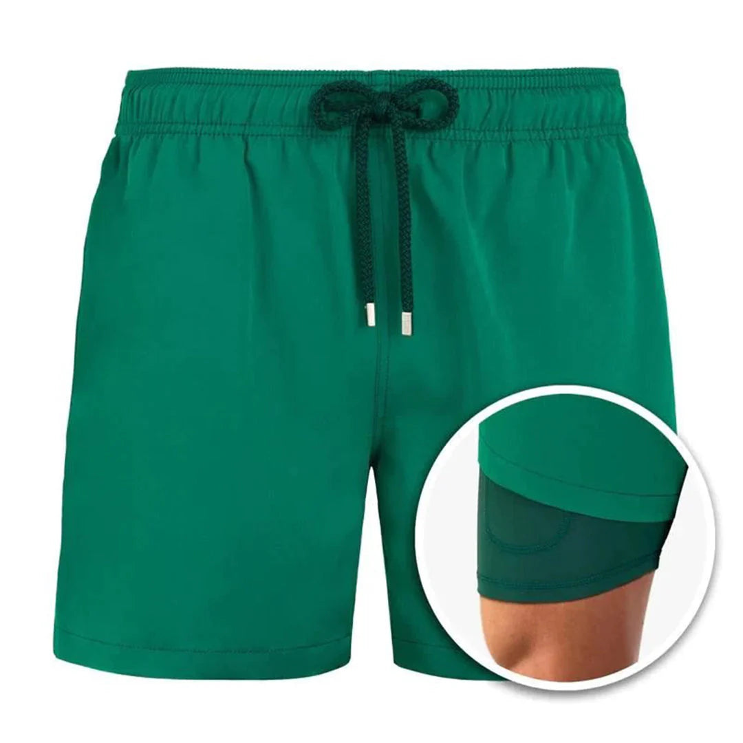 Tomás | Bañador de Natación Estampado Tropical Hombre Cintura Elástica